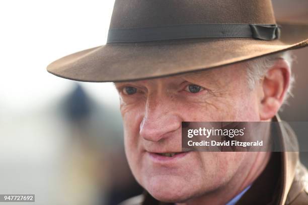 Meath , Ireland - 17 April 2018; Trainer Willie Mullins at Handicap Hurdle Day during the Fairyhouse Festival at Fairyhouse Racecourse in Meath.