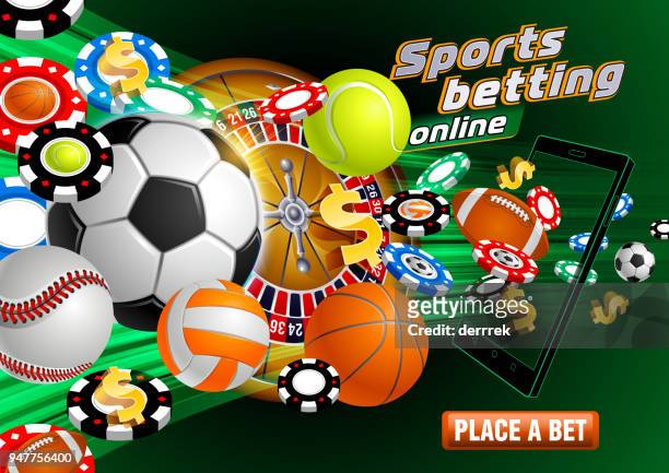 sports betting - dueling stock illustrations