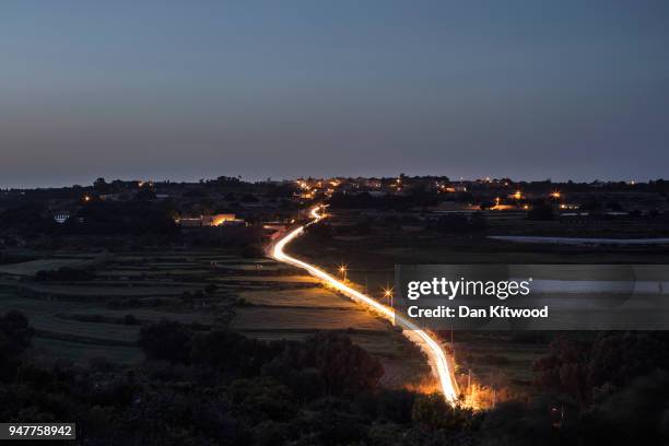 View from the lookout point where a person involved in the murder of Daphne Caruana Galizia may have stood when the car bomb detonated, on March 11,...