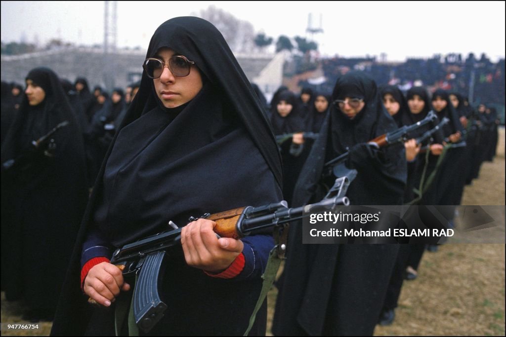 File pictures: Bassij, Iranian militia.