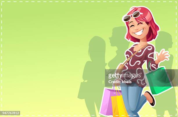 104 Sales Girl Cartoon High Res Illustrations - Getty Images