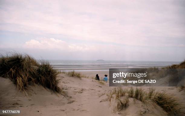 Dunes de sable sur une plage en France.