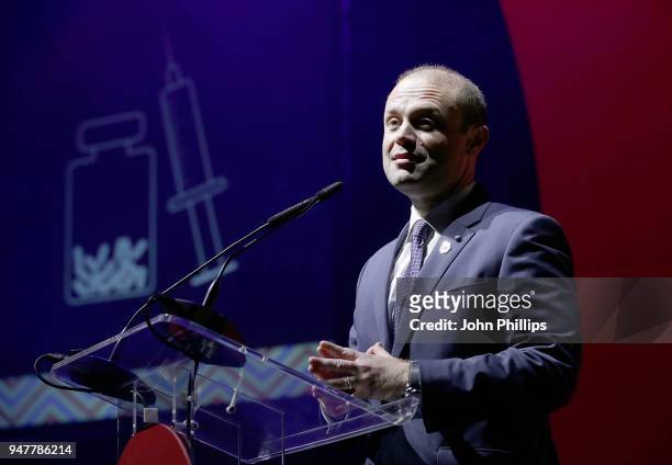 Prime Minister of Malta Joseph Muscat speaks on stage, as thousands of Global Citizens unite with leading UK artists industry leaders, and non-profit...