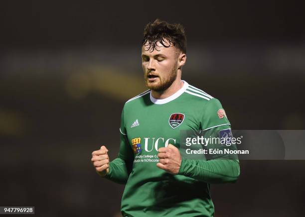 Cork , Ireland - 17 April 2018; Josh O'Hanlon of Cork City celebrates after the SSE Airtricity League Premier Division match between Cork City and...