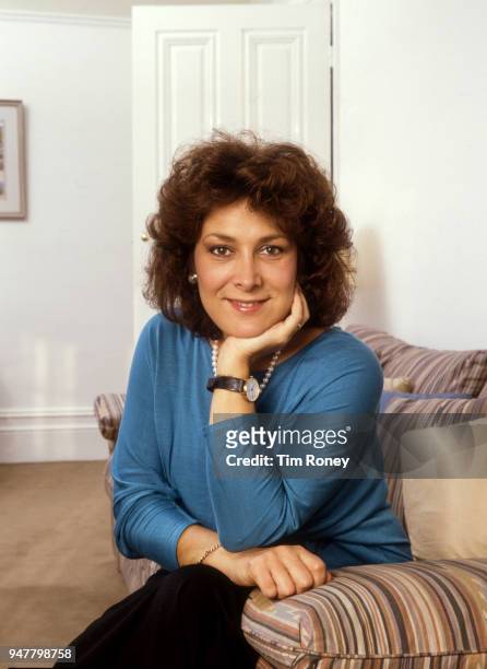 British actress and broadcaster Lynda Bellingham , circa 1995.