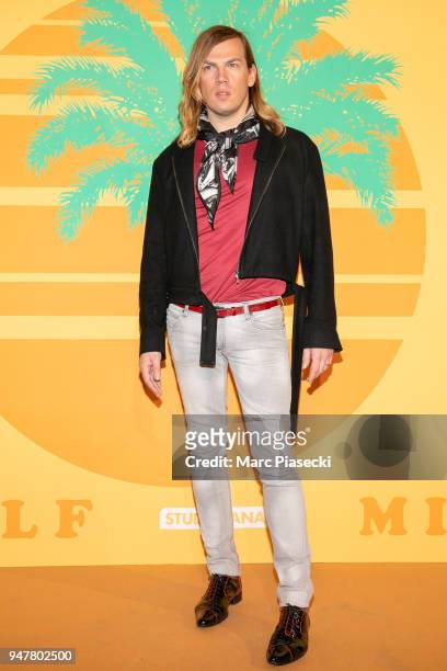 Fashion designer Christophe Guillarme attends the 'MILF' Premiere at Cinema Gaumont Capucine on April 17, 2018 in Paris, France.