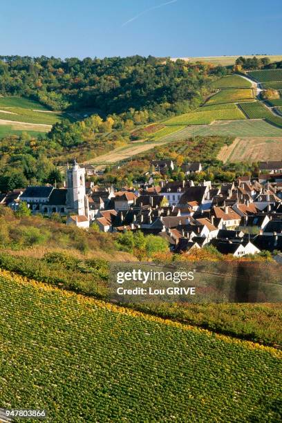 VILLAGE D'IRANCY, AUXERROIS, YONNE, FRANCE.