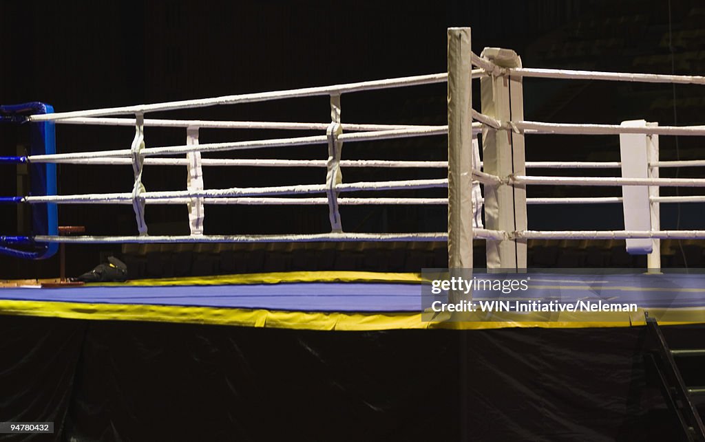 Empty boxing ring, Palace Of Sports, Zaporizhia, Kiev, Ukraine