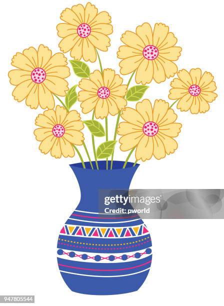 floral background . - single flower vase stock illustrations