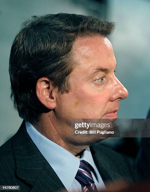 Ford Chairman Bill Ford Jr., meets with the news media at a luncheon December 18, 2009 at the Ford Michigan Assembly Plant in Wayne, Michigan. The...