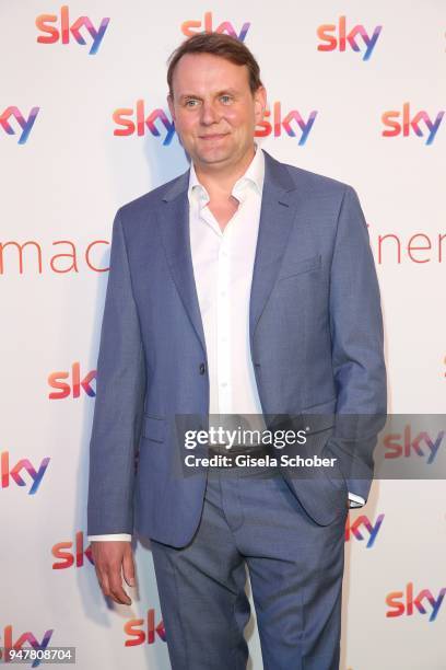 Devid Striesow during the launch event for 'Das neue Sky' on April 17, 2018 in Munich, Germany.