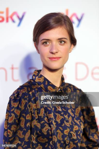 Liv Lisa Fries during the launch event for 'Das neue Sky' on April 17, 2018 in Munich, Germany.