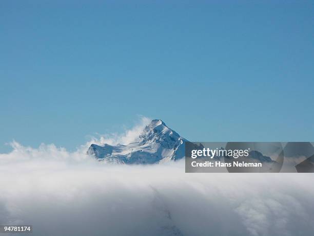 clouds over mountains, mt elbrus, caucasus region, russia - caucasus stock pictures, royalty-free photos & images