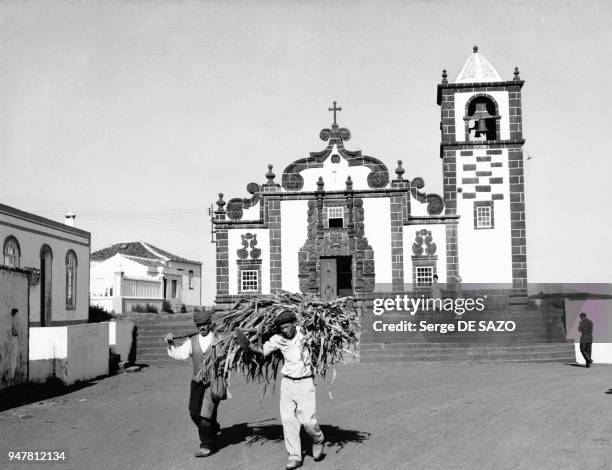 Eglise de San Esperito sur l'île Santa Maria, dans l'archipel des Açores, au Portugal.