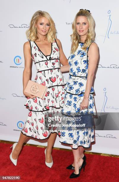 Paris Hilton and Nicky Hilton attend The Colleagues And Oscar de la Renta's Annual Spring Luncheon at the Beverly Wilshire Four Seasons Hotel on...