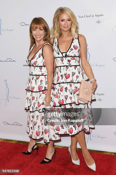 Jane Seymour and Paris Hilton attend The Colleagues And Oscar de la Renta's Annual Spring Luncheon at the Beverly Wilshire Four Seasons Hotel on...