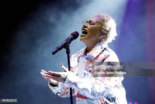 Emeli Sande performs on stage, as thousands of Global Citizens unite with leading UK artists industry leaders, and non-profit organizations for...