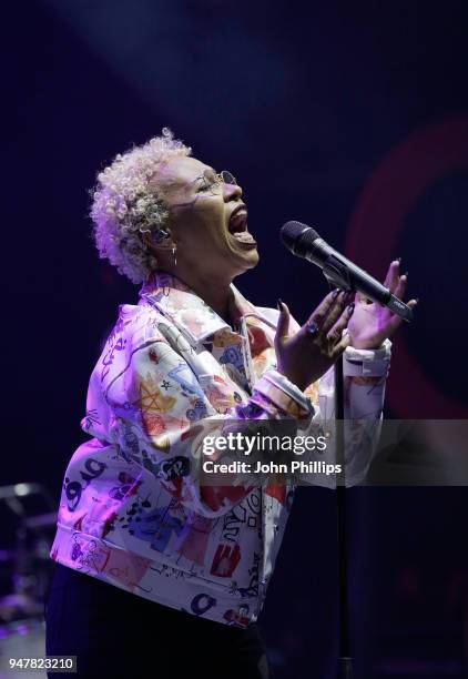 Emeli Sande performs on stage, as thousands of Global Citizens unite with leading UK artists industry leaders, and non-profit organizations for...