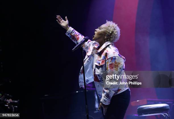 Emeli Sande performs on stage, as thousands of Global Citizens unite with leading UK artists industry leaders, and non-profit organizations for...