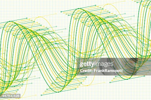 Spring Vector Sine Wave Graph Pattern Horizontal High-Res Vector ...