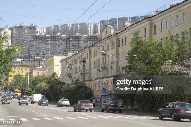 Russia, Murmansk, city centre.