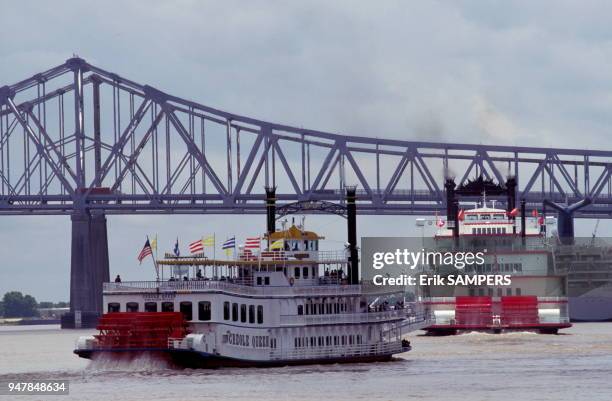 Bateau à vapeur sur le fleuve Mississippi, circa 2000, Nouvelle Orléans, Louisiane, Etats Unis.