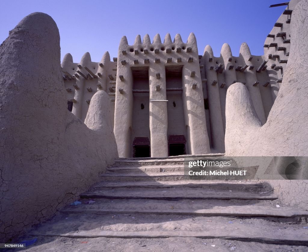 Great Mosque Of East Djenne, Great Building In Banco (Raw Ground), Mali