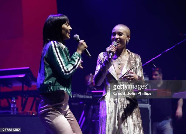 Maya Jama and Adwoa Aboah speak on stage as thousands of Global Citizens unite with leading UK artists industry leaders, and non-profit organizations...