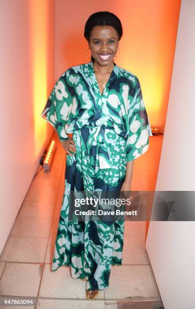 June Sarpong attends the press night after party for "Tina: The Tina Turner Musical" at Somerset House on April 17, 2018 in London, England.