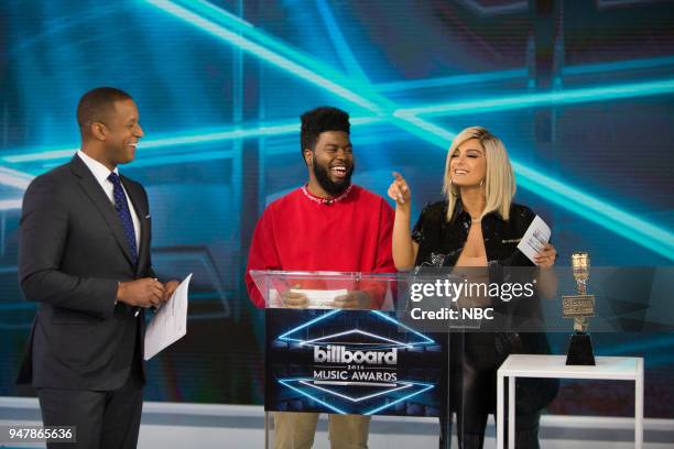 Craig Melvin, Khalid and Bebe Rexha on Tuesday, April 17, 2018 --