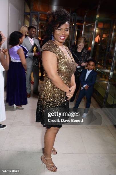 Playwright Katori Hall attends the press night after party for "Tina: The Tina Turner Musical" at Somerset House on April 17, 2018 in London, England.
