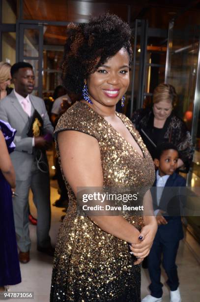 Playwright Katori Hall attends the press night after party for "Tina: The Tina Turner Musical" at Somerset House on April 17, 2018 in London, England.