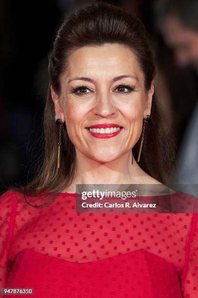 Actress Pepa Aniorte attends 'Las Distancias' premiere during the 21th Malaga Film Festival at the Cervantes Theater on April 17, 2018 in Malaga,...