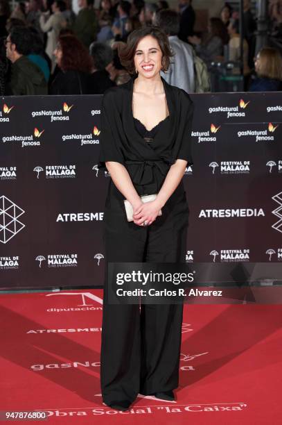 Director Marta Diaz attends 'Las Distancias' premiere during the 21th Malaga Film Festival at the Cervantes Theater on April 17, 2018 in Malaga,...