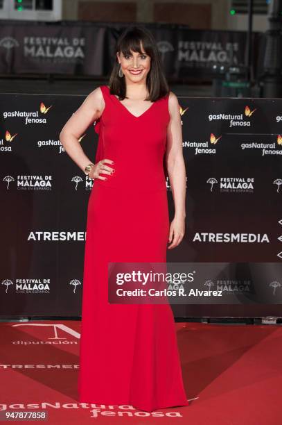 Actress Maria Ribera attends 'Las Distancias' premiere during the 21th Malaga Film Festival at the Cervantes Theater on April 17, 2018 in Malaga,...