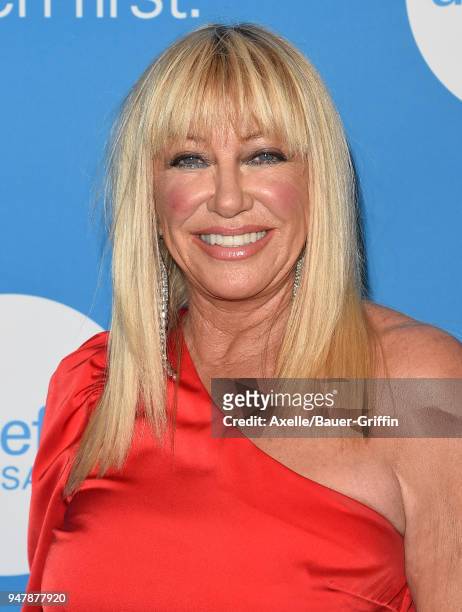 Actress Suzanne Somers attends the 7th Biennial UNICEF Ball at the Beverly Wilshire Four Seasons Hotel on April 14, 2018 in Beverly Hills, California.