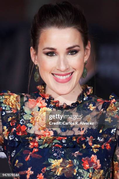 Actress Stephanie de Jongh attends 'Las Distancias' premiere during the 21th Malaga Film Festival at the Cervantes Theater on April 17, 2018 in...