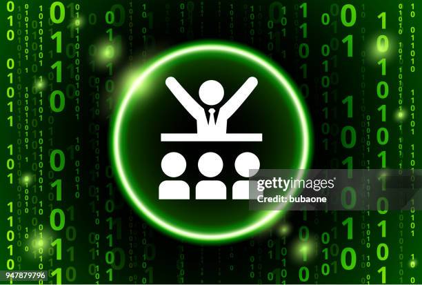 speech binary code vector pattern background - virtual teacher stock illustrations