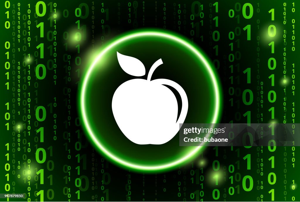 Apple Binary Code Vector Pattern Background High-Res Vector Graphic ...