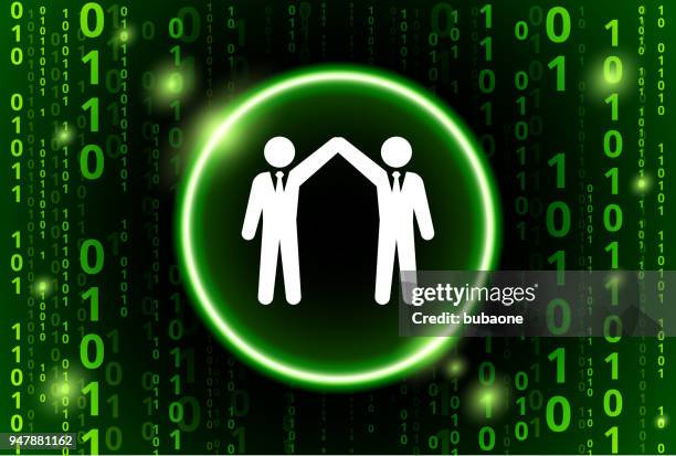 business partnership binary code vector pattern background - zero tolerance icon stock illustrations