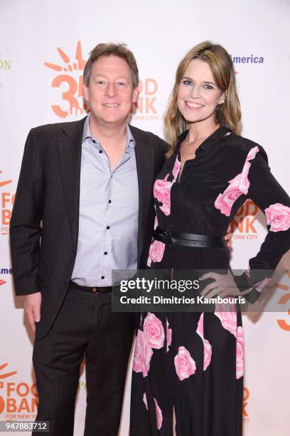 Michael Feldman and Savannah Guthrie attend the Food Bank for New York City's Can Do Awards Dinner at Cipriani Wall Street on April 17, 2018 in New...