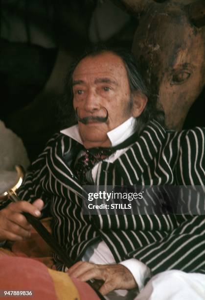 Files pictures of prominent Spanish Catalan surrealist painter salvador Dali in 1972.