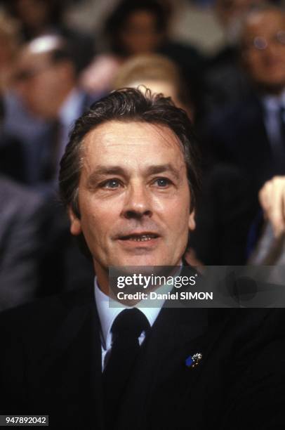 Alain Delon On TV Set, Paris, November 7, 1988.