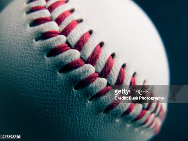 close up of a baseball ball - baseball trajectory stock pictures, royalty-free photos & images