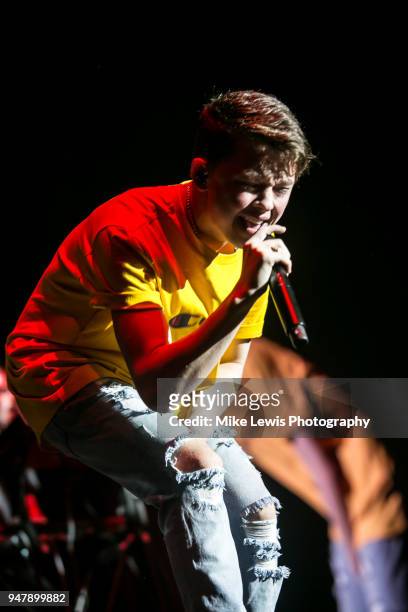 Jacob Sartorius performs at Motorpoint Arena on April 17, 2018 in Cardiff, Wales.
