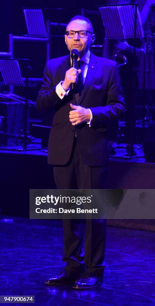 Jonathan Shalit attends a drinks reception ahead of 'An Evening With Chickenshed' charity performance at ITV Studios on April 17, 2018 in London,...