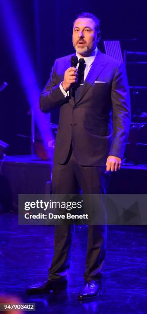 David Walliams attends a drinks reception ahead of 'An Evening With Chickenshed' charity performance at ITV Studios on April 17, 2018 in London,...