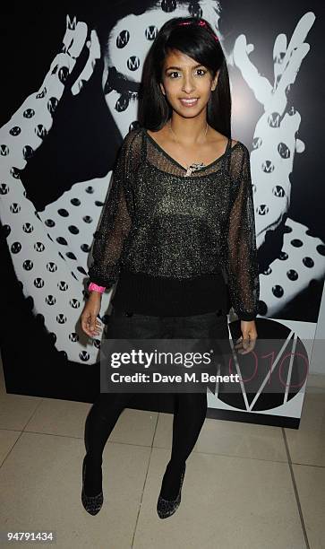 Konnie Huq attends an event to launch model Erin Wasson's Maybelline Calendar at Bungalow 8, St Martin's Lane on December 18, 2009 in London.