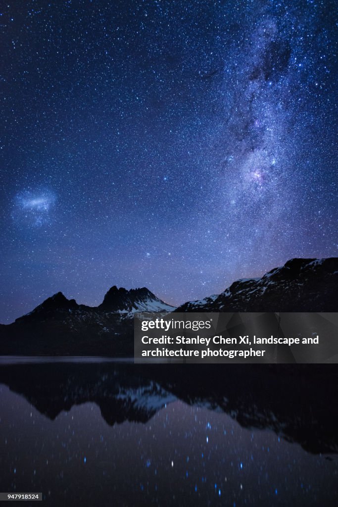 The Milky Way over Cradle Mountain