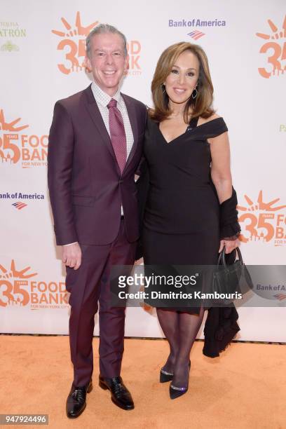 Elvis Duran and Rosanna Scotto attend the Food Bank for New York City's Can Do Awards Dinner at Cipriani Wall Street on April 17, 2018 in New York...